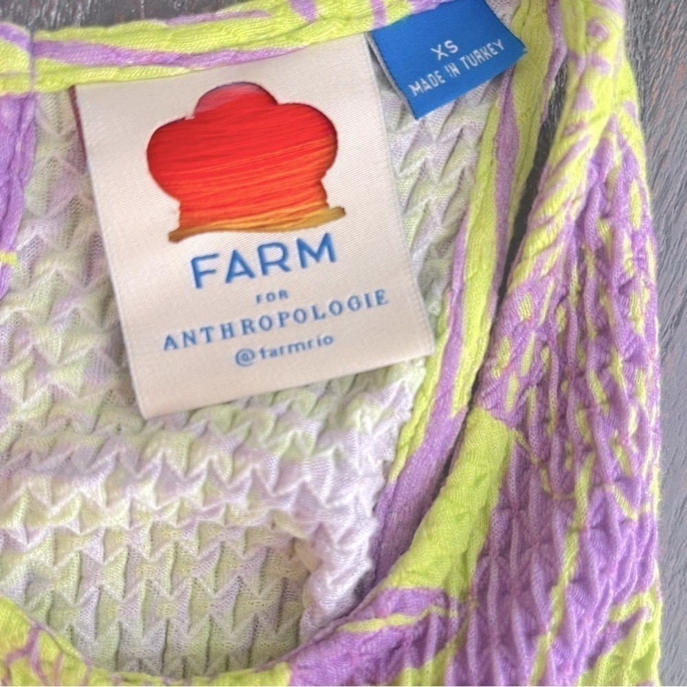 FARM Rio Knit Midi Dress- Purple and Yellow Midi Dress - Picture 5 of 6